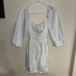 Anthropologie Charlie Holiday Linen Blend Boho Smoked Top Dress Size 8